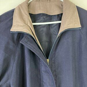 Dumas Imports Anorak Dark Navy Blue Brown Jacket -NO  Liner